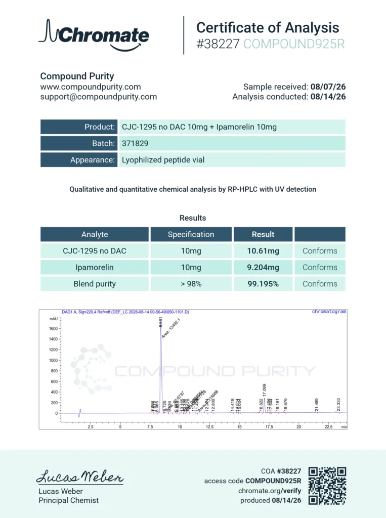 CJC-1295 10mg / Ipamorelin 10mg Blend